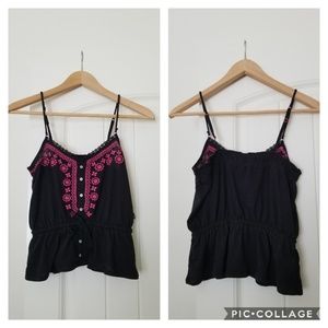 Embroidered tank top